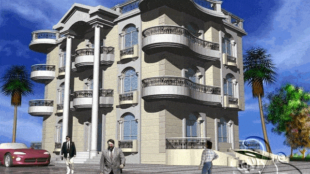 تصميم لواجهة عمارة