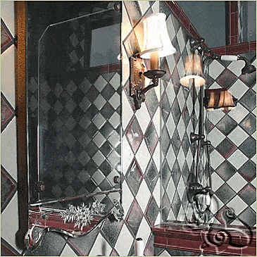 ديكورات سيراميكية بألوان داكنة