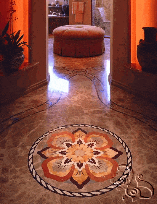 ارضية رخامية رائعة للصالة