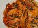 اسباغيتي مع الجمبري وصلصة الكاتشب
