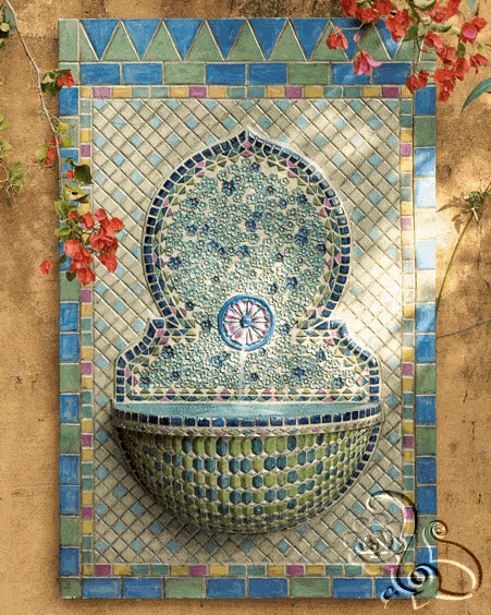 نافورة مياه جدارية  جميلة