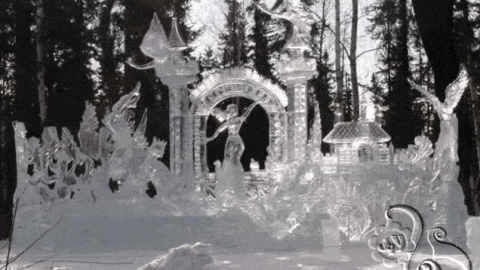 النحت على الجليد