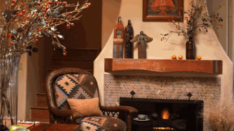 ارضية رخامية داكنة تتناسب مع الديكور المكسيكسي