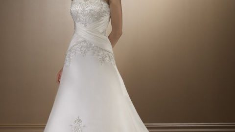 strapless silk wedding dresses