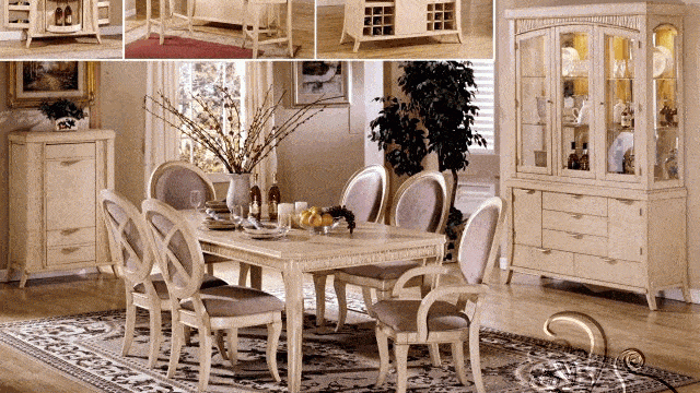 غرفة طعام مع اضافاتها