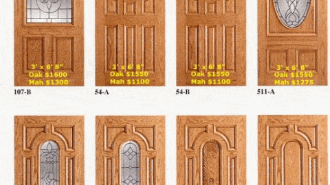 عدة اشكال لابواب خشبية