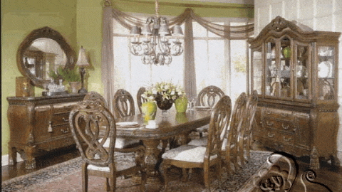 غرفة طعام خشبية