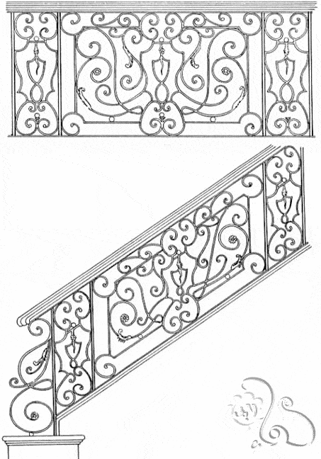 تصميم لدرابزين الدرج