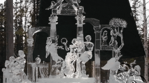 اعمال نحت فنية على الجليد