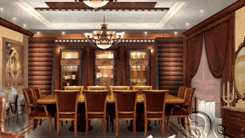 تصميم جميل لغرفة طعام