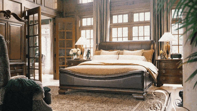 غرفة نوم مشمسة