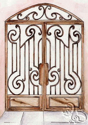 تصميم لبوابة معدنية