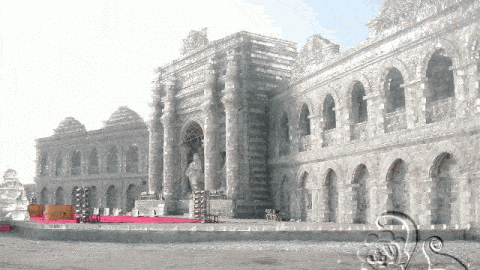 نحت مبنى من الجليد