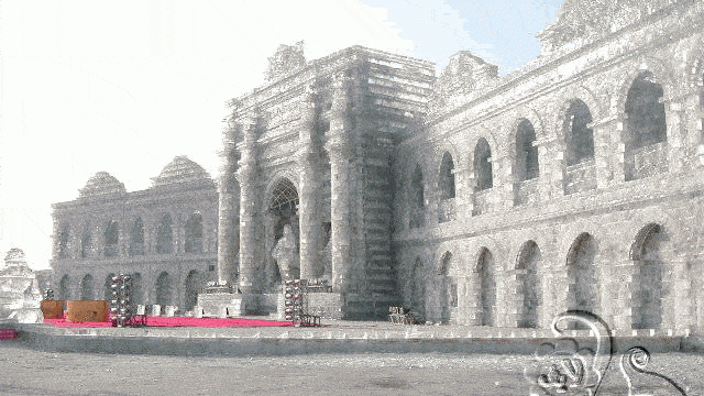 نحت مبنى من الجليد