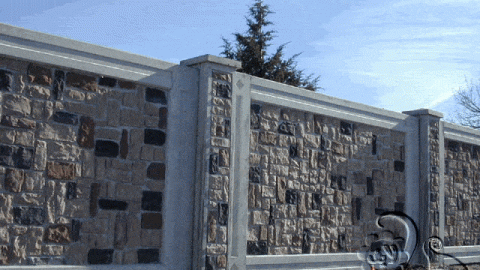 سور بديكور حجري للحديقة