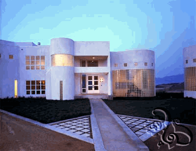 استخدام البلوك الزجاجي في ديكور الواجهة2