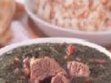 طبق ملوخية باللحم والبندورة