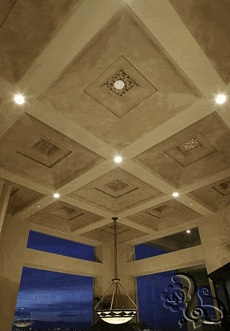 سقف جبسي مع الانارة