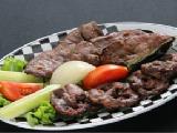 شرائح كبدة النعام المشوية بصوص ترياكي