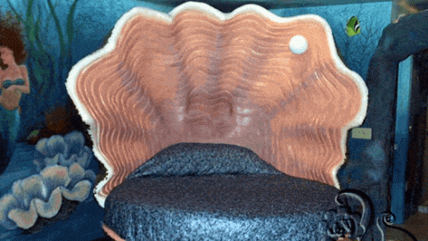 غرفة نوم على شكل صدفة