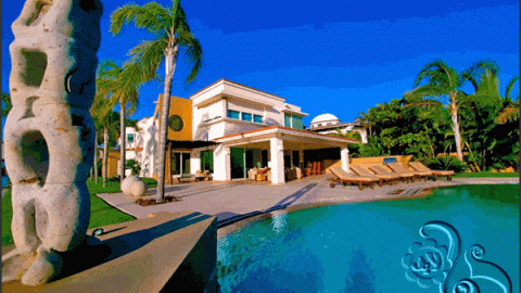 فبلا مع حوض السباحة الخارجي