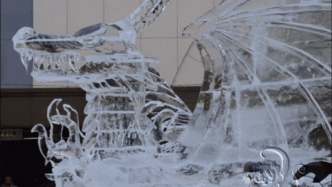 نحت على الجليد