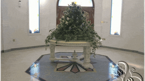 ارضية رخامية مضلعة