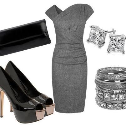 فستان جراى formal