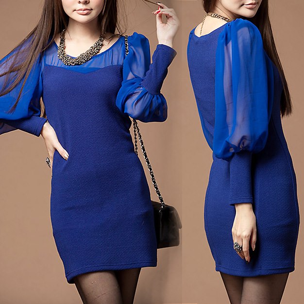 فستان ازرق قصير formal
