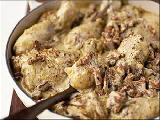 دجاج بصلصة الفطر