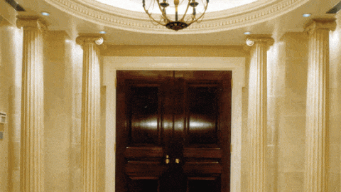 ارضية رخامية دائرية تحت قبة المدخل