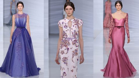 فساتين جورج حبيقة شتاء 2016 لإحتساء شاي الخامسة