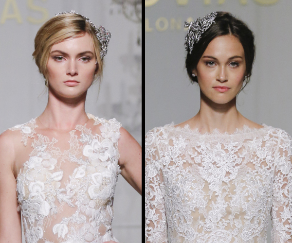 تسريحات شعر بسيطة مزينة بقبعة جانبية رائعة لعروس خريف 2016 من pronovias