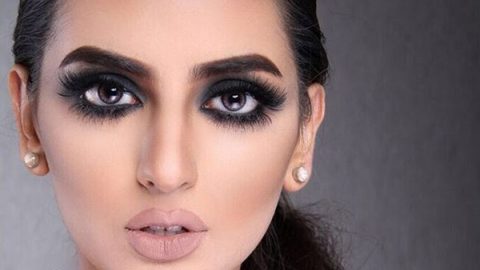 مكياج عيون دخاني بالظلال الخضراء من معصومة هاشم
