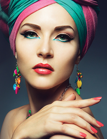 مكياج بالألوان الزاهية المبهجة ربيع 2015