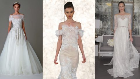 عروس العيد: اختاري فستان الزفاف ذو الأكتاف العارية الأكثر رواجاً الأن