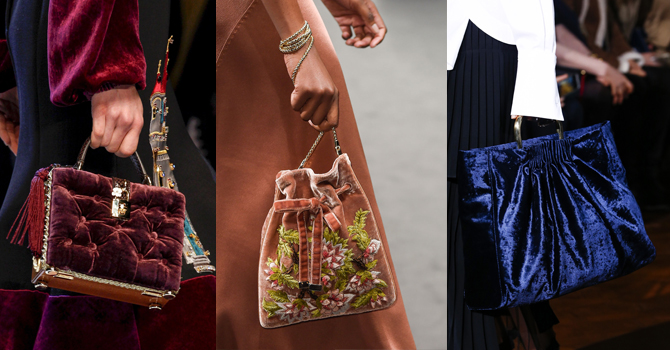 صيحة الحقائب المخملية خريف 2016 رفيقة المرأة الأنيقة