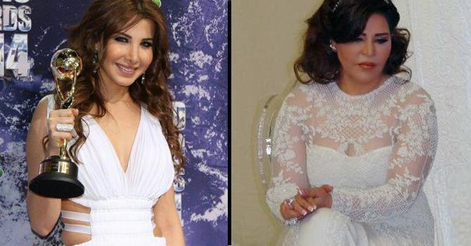 نانسي عجرم تتحدي أحلام بالفستان الأبيض