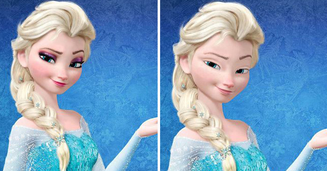 ماذا لو ظهرت أميرات ديزني بدون مكياج؟