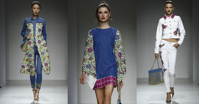 أزياء جينز كوتور تكشف عن زهور ربيع 2017