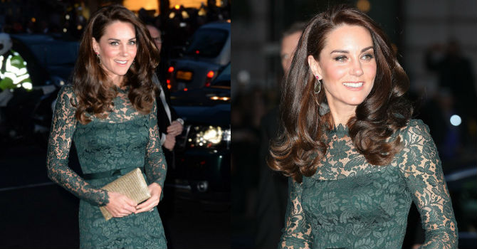 الدانتيل الأخضر يتوج أناقة كيت ميدلتون من جديد