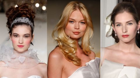 تسريحات شعر عروس 2014 مستوحاه من أسابيع الموضة