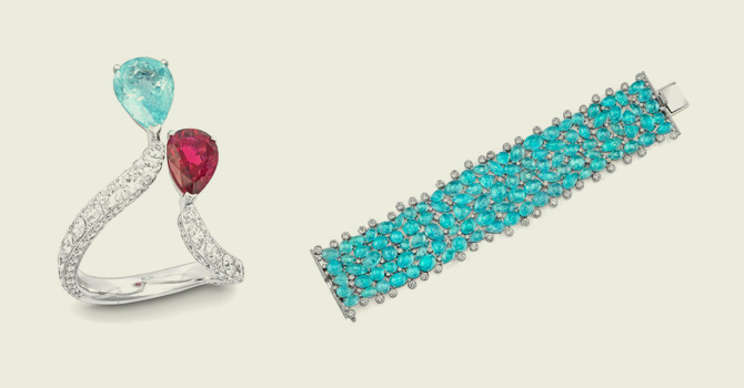 مجوهرات حجر التورمالين 2015 لبريق جذاب ومبهج