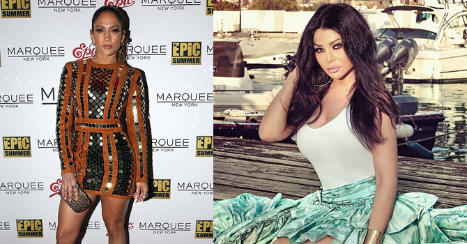 هيفاء وهبي تهاجم فستان جينيفر لوبيز