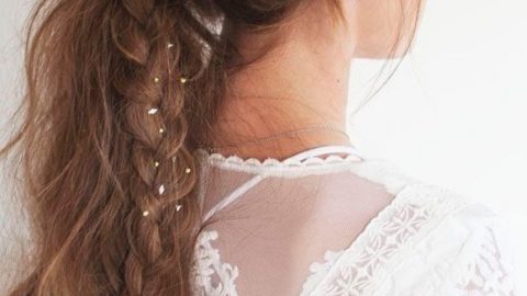تسريحة ذيل الحصان مع الجديلة 2016