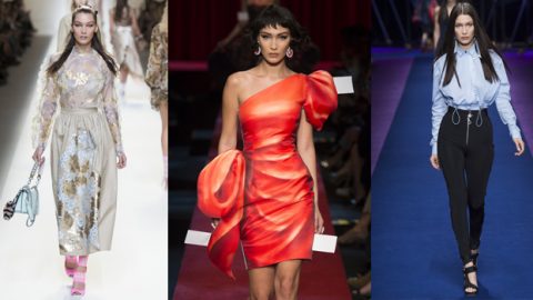 أجمل إطلالات بيلا حديد بأسابيع الموضة إحتفالًا بعيد ميلادها الـ 20