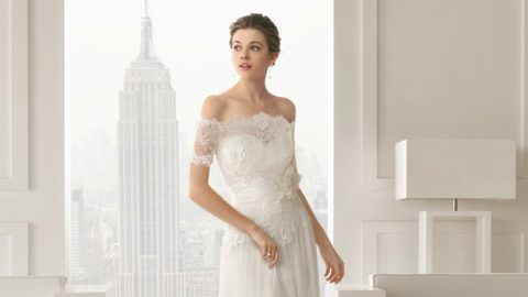 فساتين زفاف روزا كلارا خريف 2015 مطعمة بالورود والفيونكات