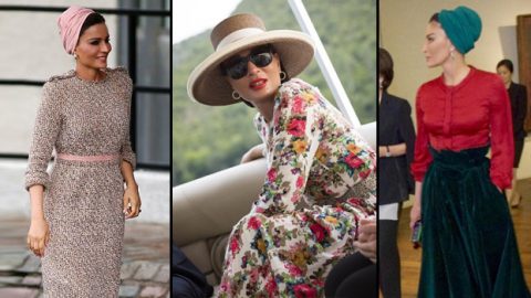 الشيخة موزة أيقونة الموضة بالأزياء المحتشمة