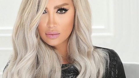 مايا دياب بالشعر الأشقر البلاتيني