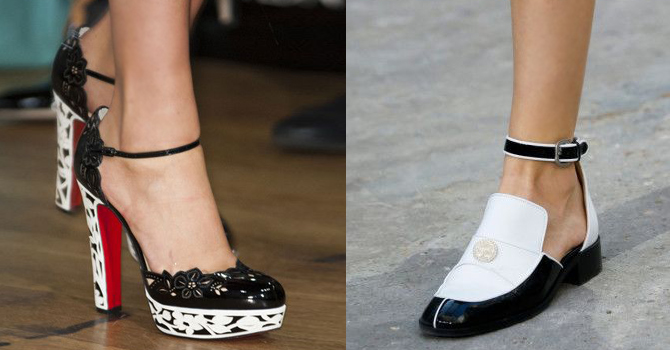 أجمل أحذية المونوكروم ربيع 2015